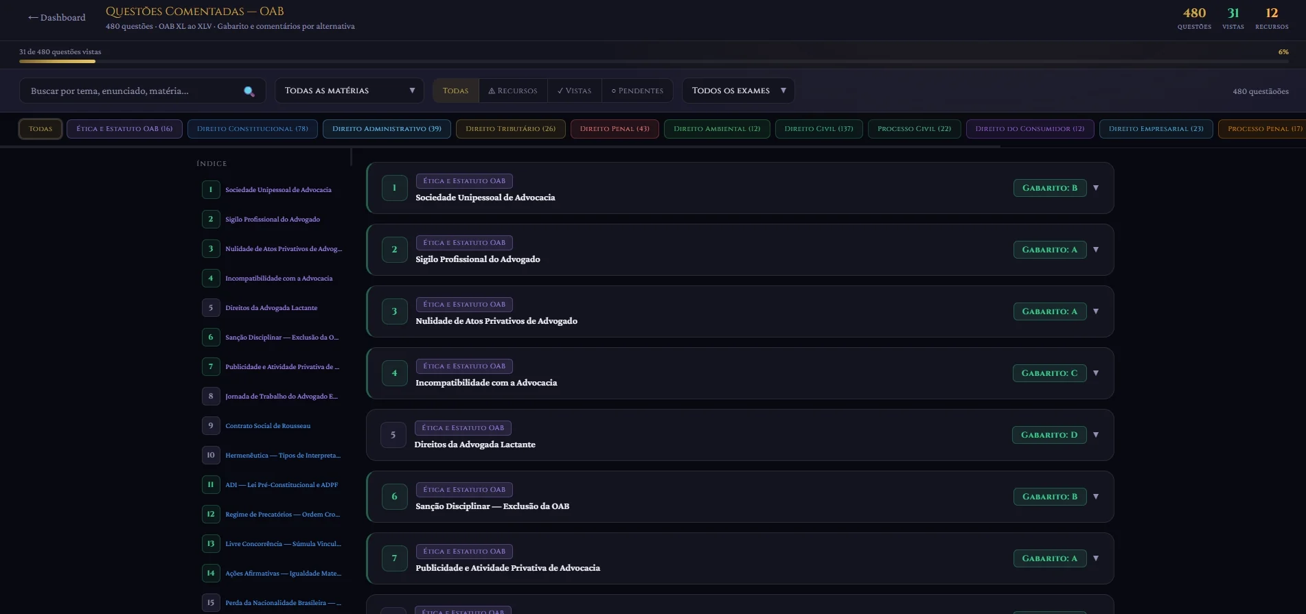 Questões Comentadas — Missão OAB 90D